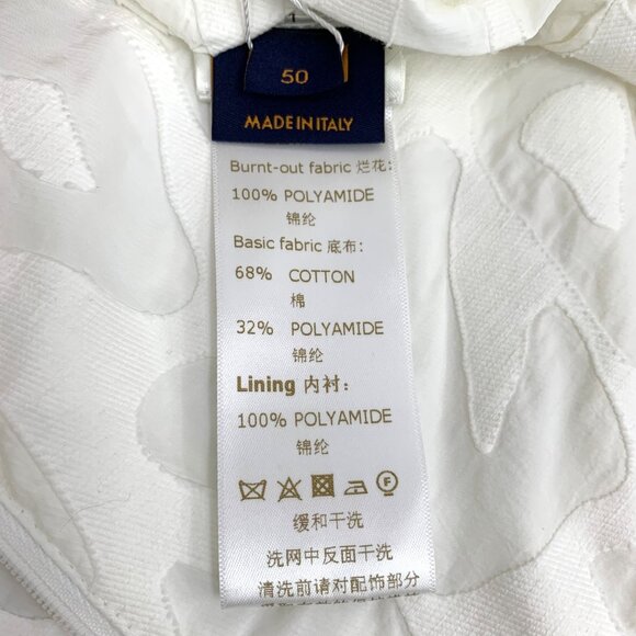 LV White Logo All-Over Print Hoodie Zip-Up Long Sleeve Jacket - Picture 7 of 8